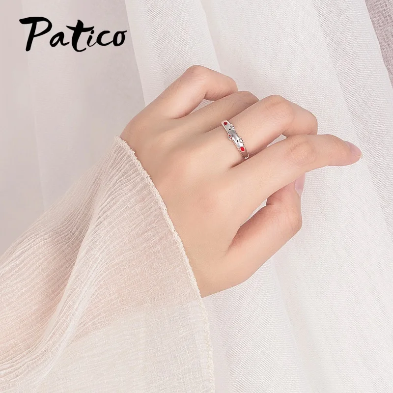 Кольцо женское розовое регулируемое серебряное в виде свиньи | Украшения и