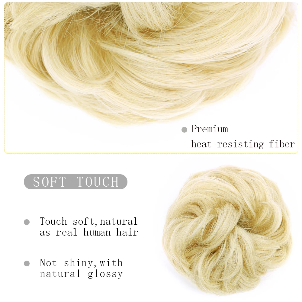 Грязный пучок волос для женщин шиньоны наращивания синтетический парик кольцо