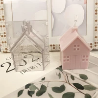 mini house villa wooden house silicone mold scented candle diy acrylic mold candle molds for candle making plaster mold