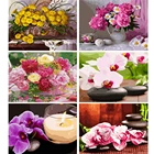 VA-2241 краска по номерам для взрослых, цветы, картина 40 х0 см, краска по номерам, ручная краска, масляная краска, домашний декор для стен