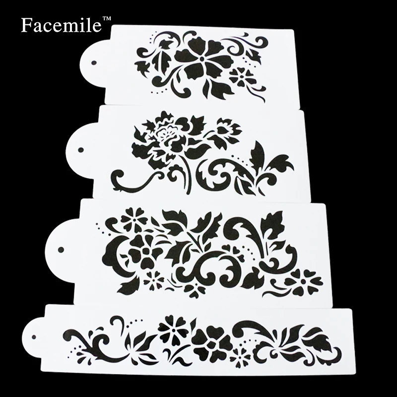 Цветок plantilla трафарет Формы для выпечки цветы помадка украшения торта Кухня кекс