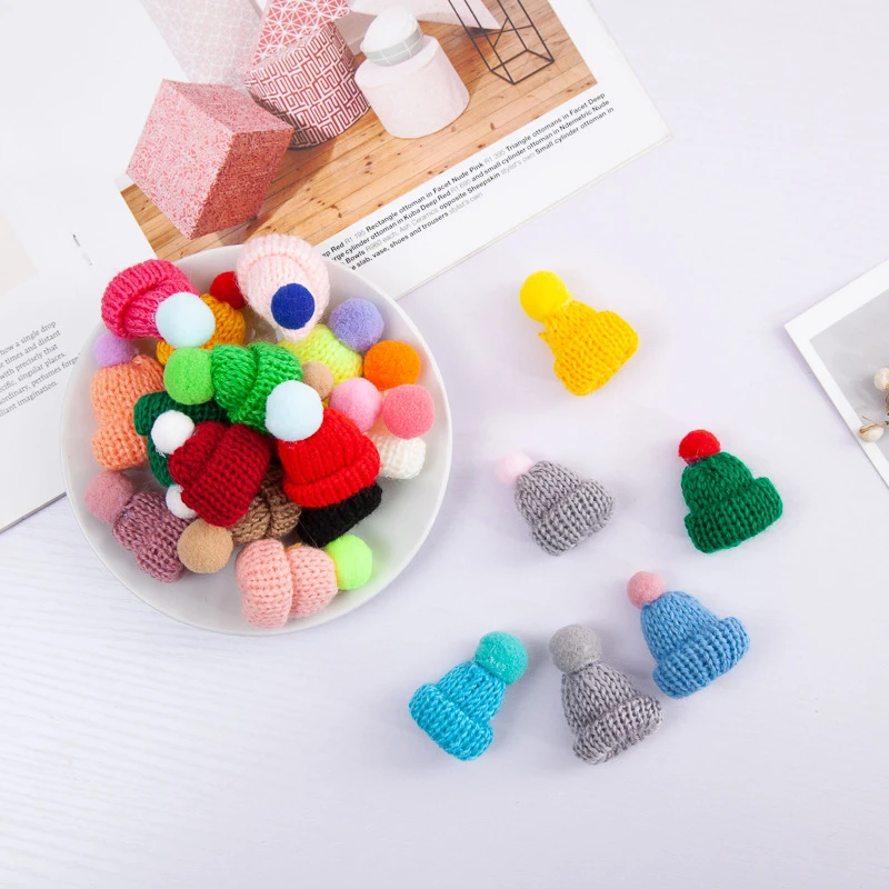 10 шт. шерстяная пряжа для вязания мини шляпы принадлежности поделок головные