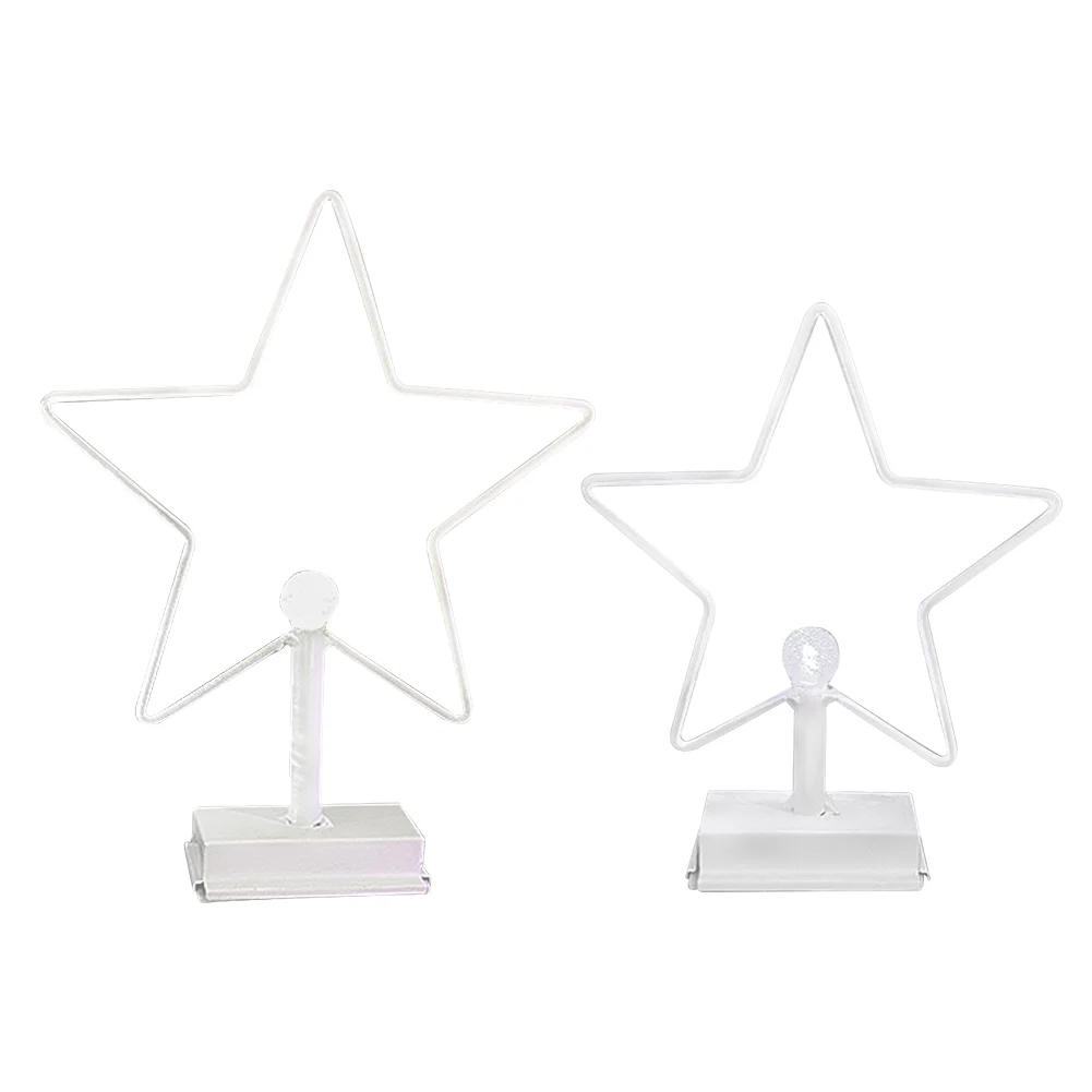 

Gift Party DIY Craft Festival Desktop Bedroom LED Pentagram Lights Battery Powered Multifunctional Home Decor Iron Art Durable
