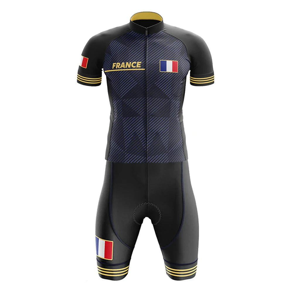 Новый летний велосипедный комплект французский кожаный костюм спортивная