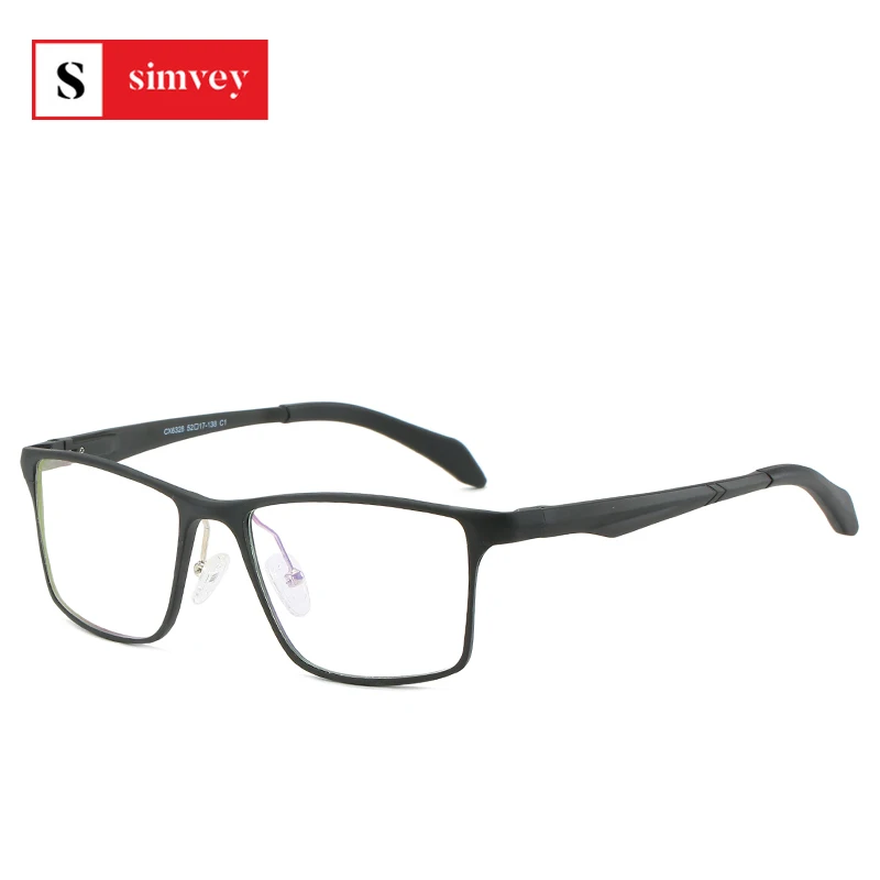 

Simvey Square Men Prescription Glasses Fashion Myopia Prescription Eyeglasses Frame Male Vintage Style Optical Glasses