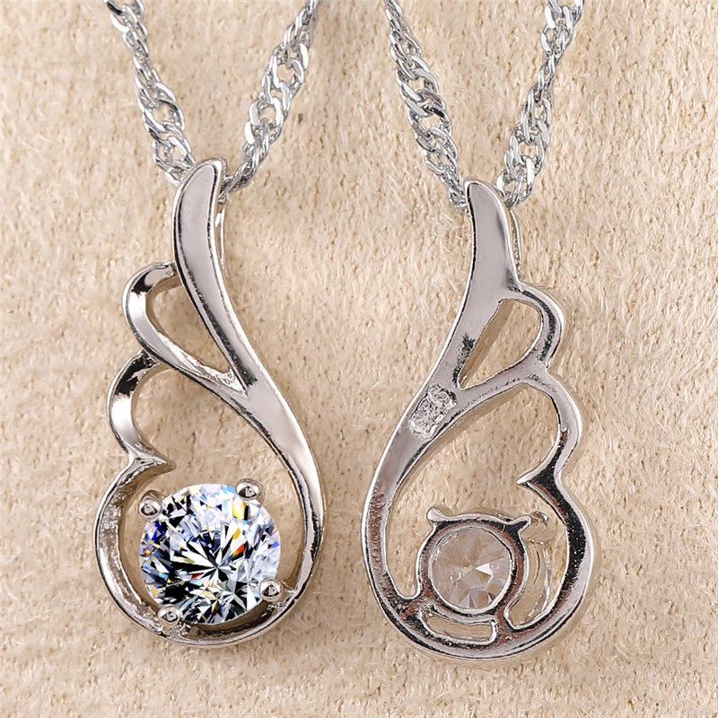 2019 новый хит продаж изысканный Ангел крылья пара ожерелье AAA кубический цирконий