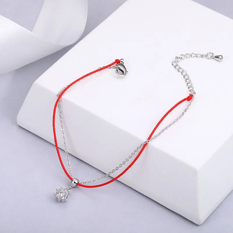 MAIKALE браслеты из красной веревки для женщин красная цепочка очаровательный