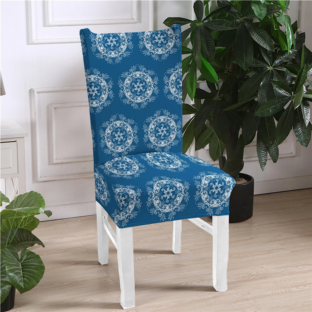 Чехлы для стульев из синего и белого фарфора | Дом сад