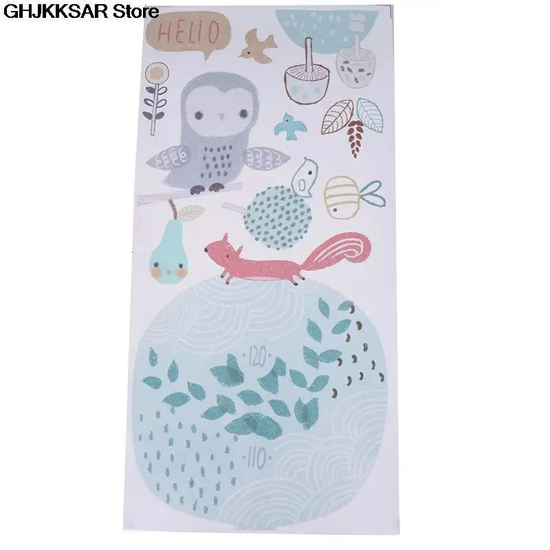 DIY Wall Sticker Decor Forest Animal Trees Measure Height Children Mural Decals Nursery Lovely Wallpaper | Дом и сад