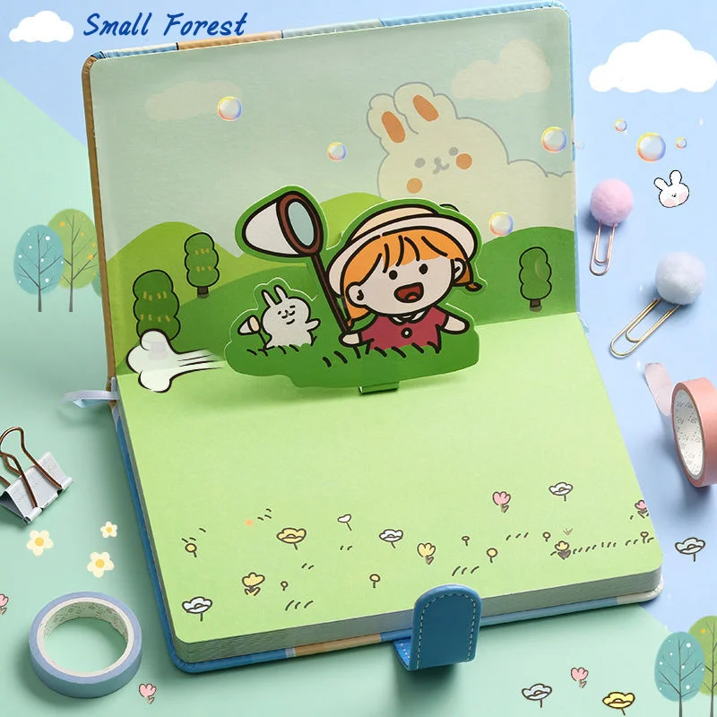

Портативный маленький милый блокнот Kawaii, блокноты для мини-школы, канцелярские принадлежности, справочник «сделай сам», магнитная пряжка д...