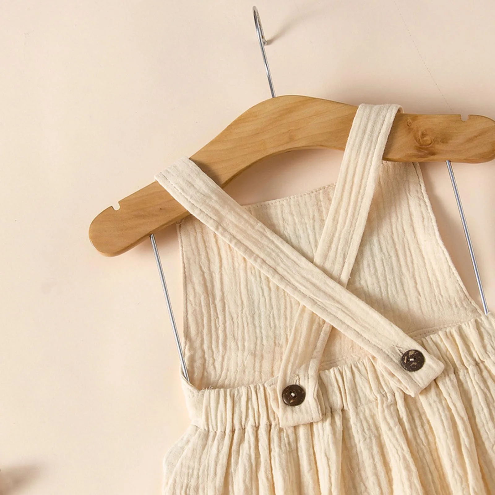 

Infant Baby Girls Summer Cotton And Linen Sling Triangle Romper Rainbow Printed One-piece Romper Soft And Comfortable