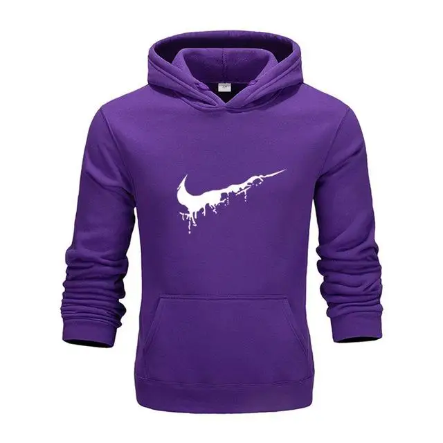 Purple - B Брендовая одежда мужские толстовки тонкие толстовки с капюшоном унисекс мужские s пальто мужские повседневные флисовые осенние теплая спортивная одежда уличная одежда - Цвет: Purple - B