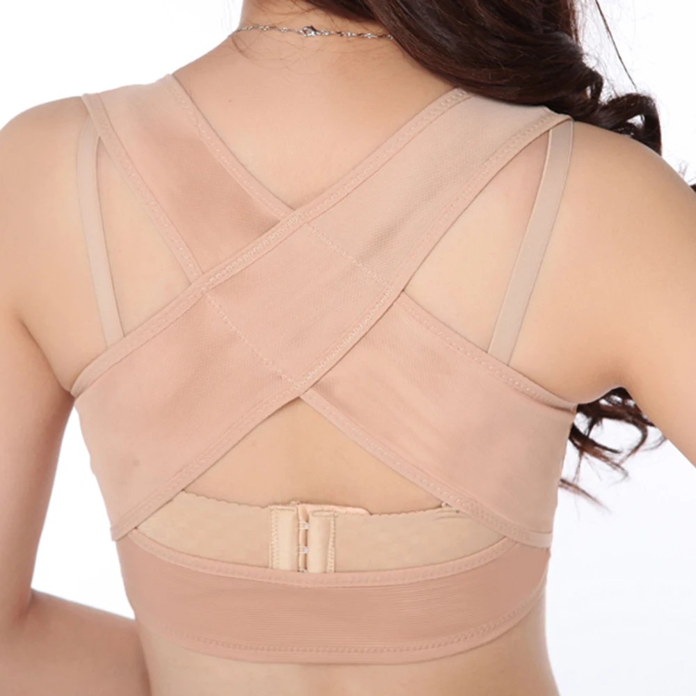 Регулируемый Женский эластичный пояс для поддержки спины Корректор осанки плеч