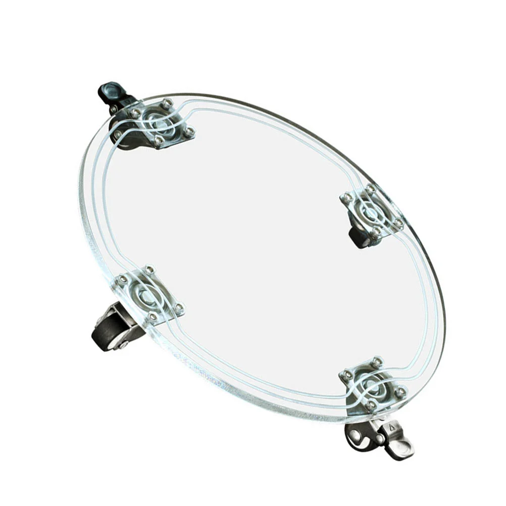 

1pc Moveable Flowerpot Tray Round Design Flowerpot Base Acrylic Holding Tray