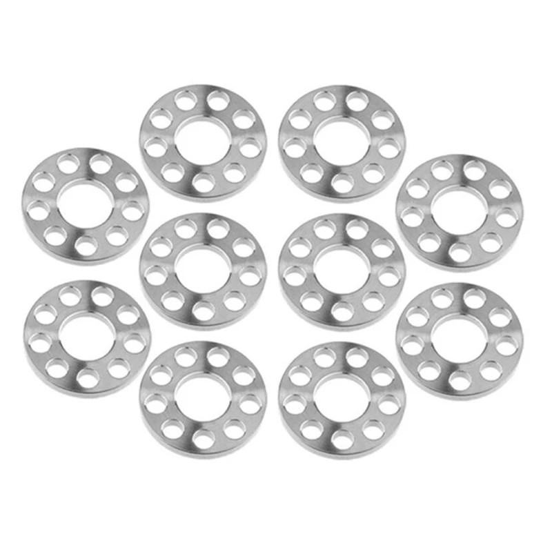 

10Pcs M6 Titanium Drilled Bolt Spacer Washer for Bicycle Motorcycle Modification 9 Holes Washers