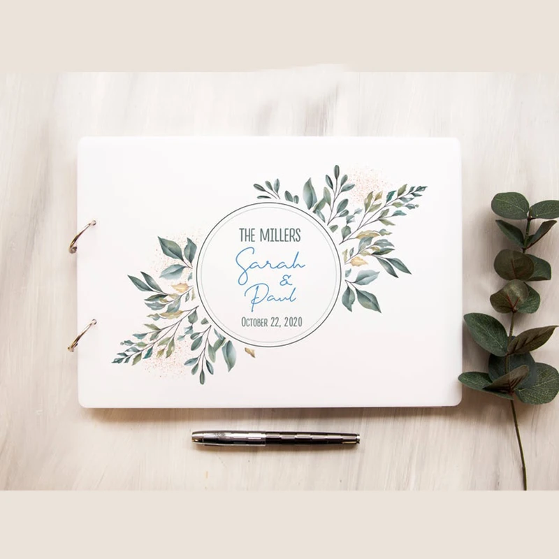 Индивидуальная Свадебная Гостевая книга альтернатива зелени ботанический