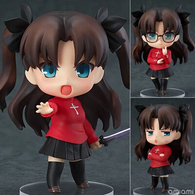 

2021 hot 10cm Fate stay night Tohsaka Rin The Holy Grail War Fate/zero Saber action figure toy Christmas gift collectors