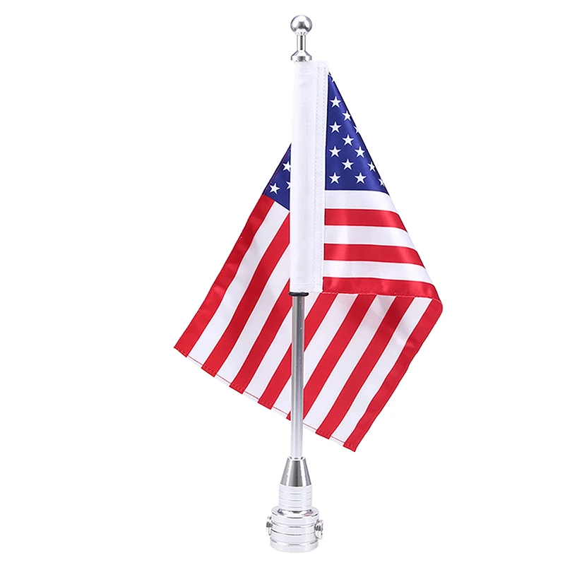 2 шт. высокое качество мотоцикл Задняя сторона крепление флаг Полюс США для