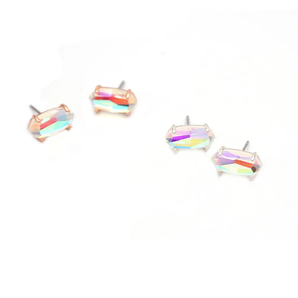 Модные маленькие стеклянные серьги капли AB для женщин|Серьги-подвески| |