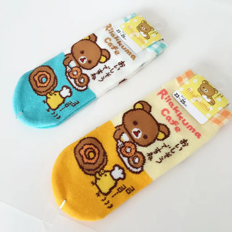 Мультфильм Rilakkuma детские носки с принтом и Kiiroitori торт из мультфильма harajuku