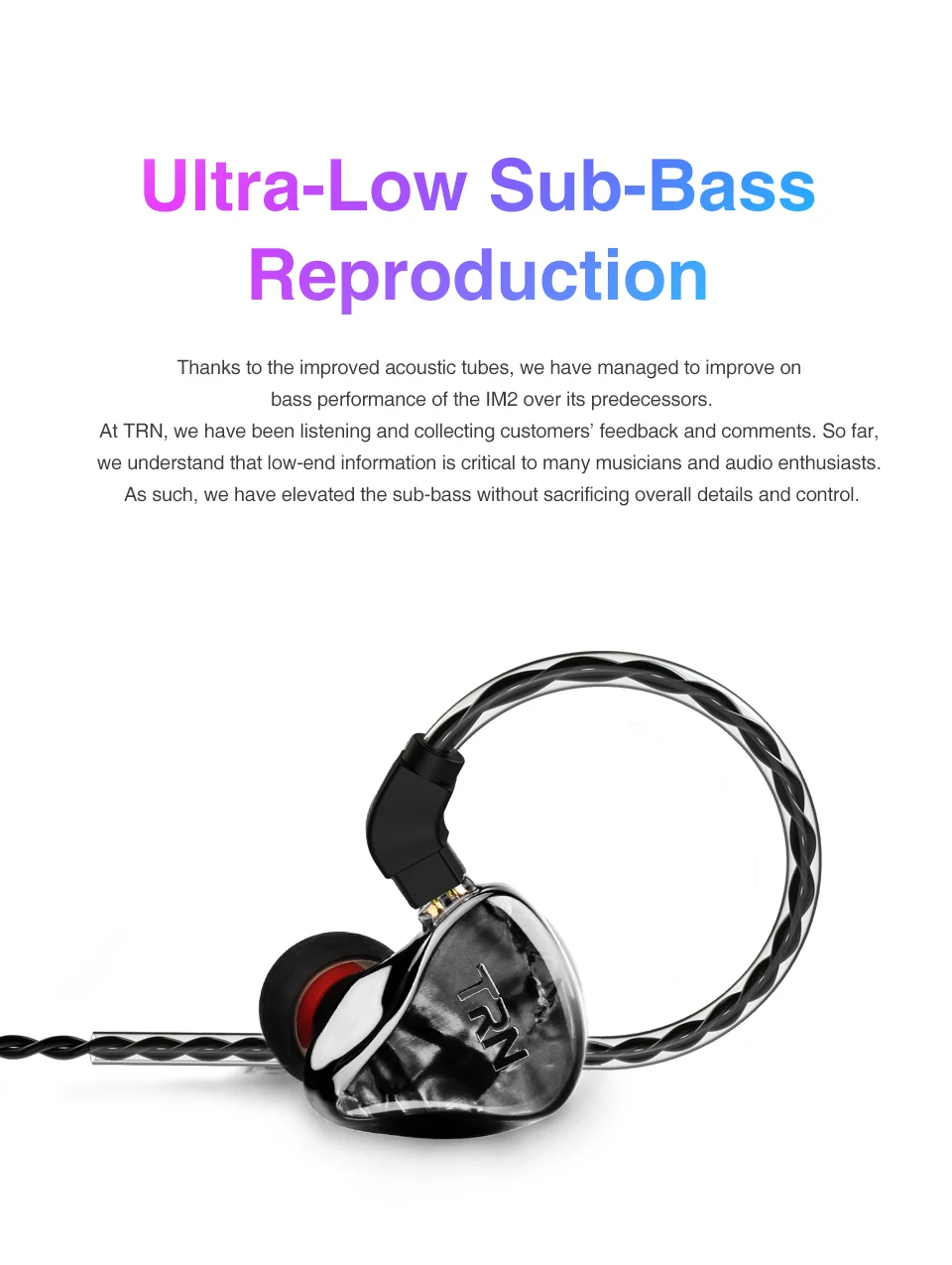 TRN IM2 1DD+ 1BA гибридные наушники в ухо HIFI DJ монитор для бега спортивные наушники ушные наушники гарнитура с 2PIN Съемная TRN IM1 V80