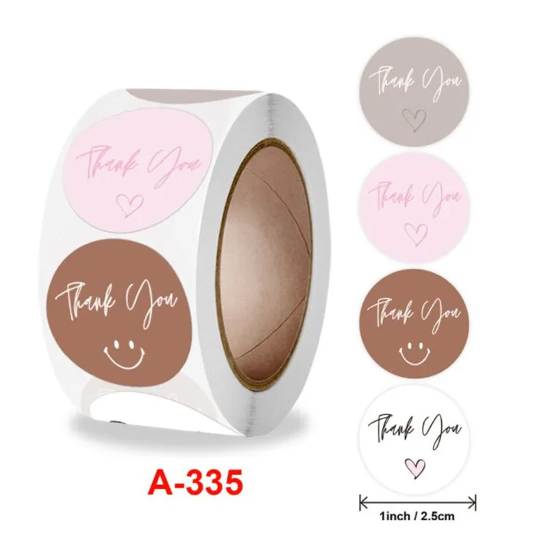 

500 шт., круглые декоративные наклейки, 2,5 см