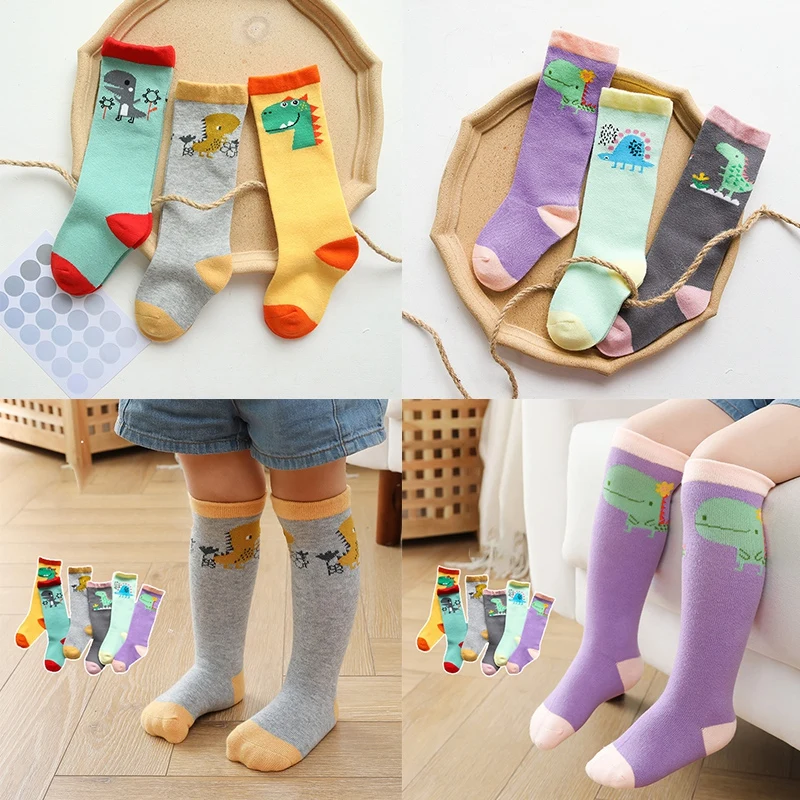

3PCS/Set Cute Baby Cotton Cartoon Animal Baby Socks Soft Socks Children Knitted Tube Kids Cartoon Socks