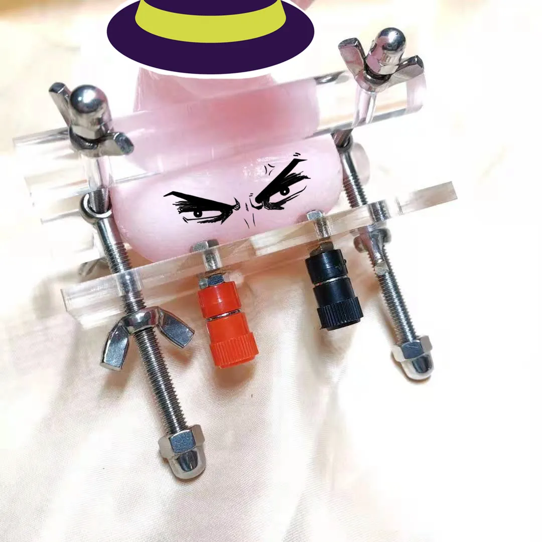 БДСМ секс игрушки из органического стекла электро CBT пенис и мяч для пытки