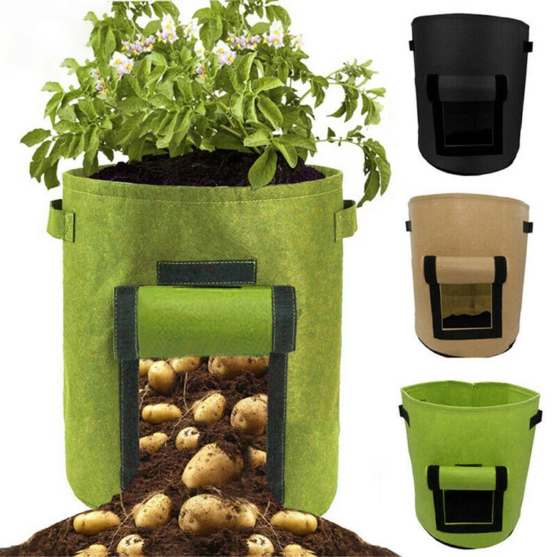 4/7/10 галлоновая ткань мешки для выращивания растений мешок овощей корень