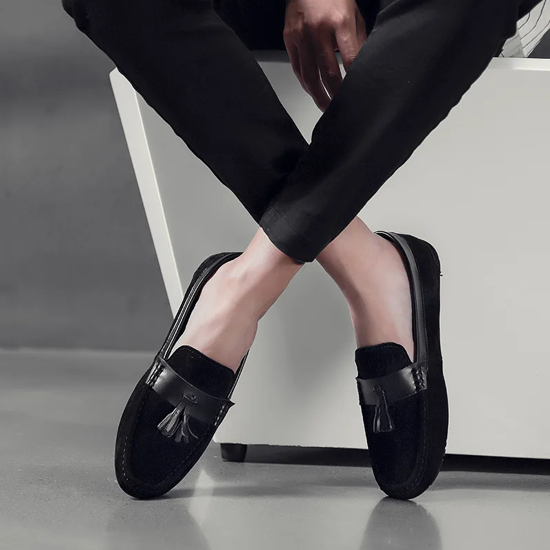 

Man Shoes genuine Leather spring autumn Mens Moccasin Shoes Fashion Leather Loafer Shoes Men Luxury Male Casual Footwear