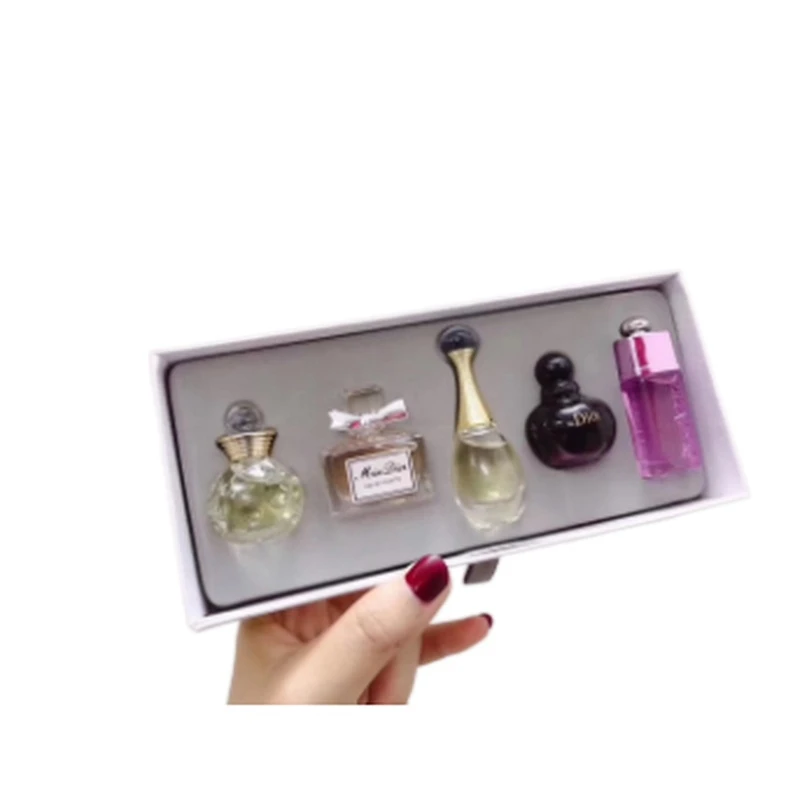 

Explosive makeup, ladies' perfume, five sets of small samples, Q version, gift set, coated test tube perfume 5ml