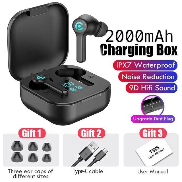

56 HOURS LONG Battery Wireless Bluetooth V5.1 Earphone Colorful Wireless Headphone HIFI Stereo Earbuds Call Earphone with Mic