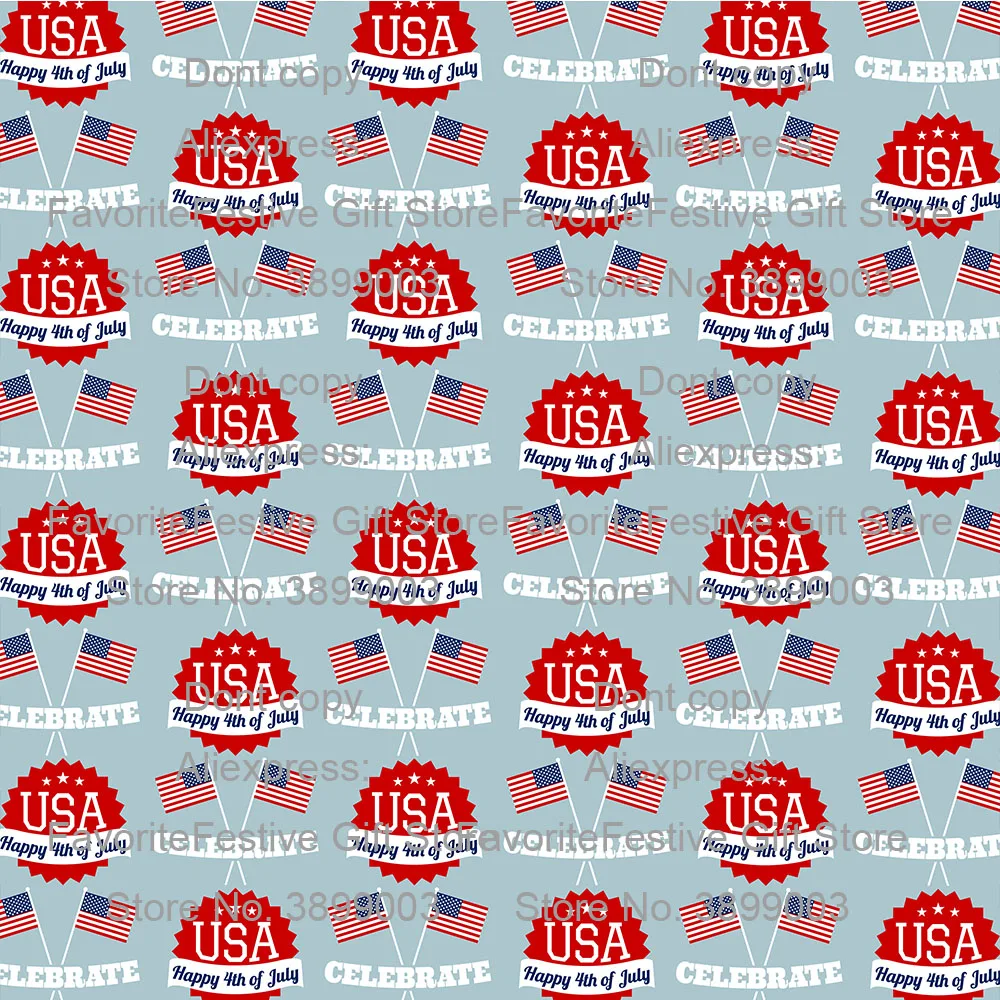 4 июля звездный флаг США День Независимости красный синий белый стеганая ткань