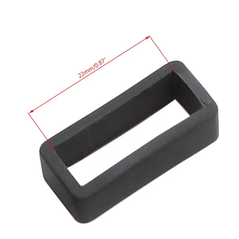 

1pc PVC Watch Strap Retaining Hoop Loop Black Retainer Buckle Holder Wrist Watch Accessories