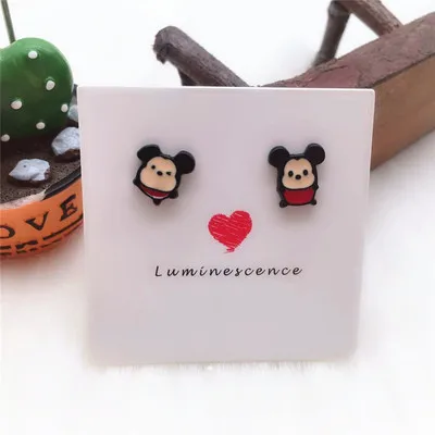 Женские и детские серьги-гвоздики EUPNHY эмалированные серьги в стиле аниме