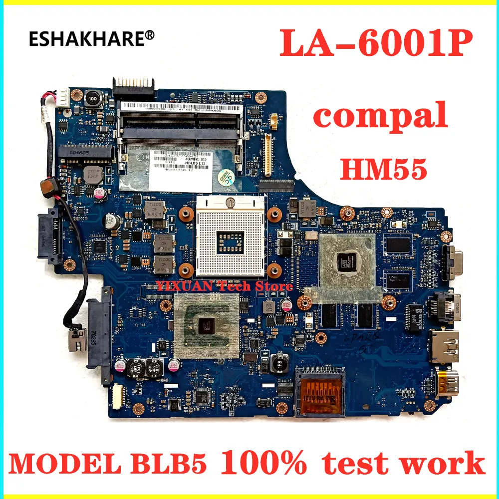NBLB3 LA 6001P материнская плата для ноутбука ACER compal модель BLB5 оригинальная HM55 | Материнские платы для ноутбуков -1005001329597511