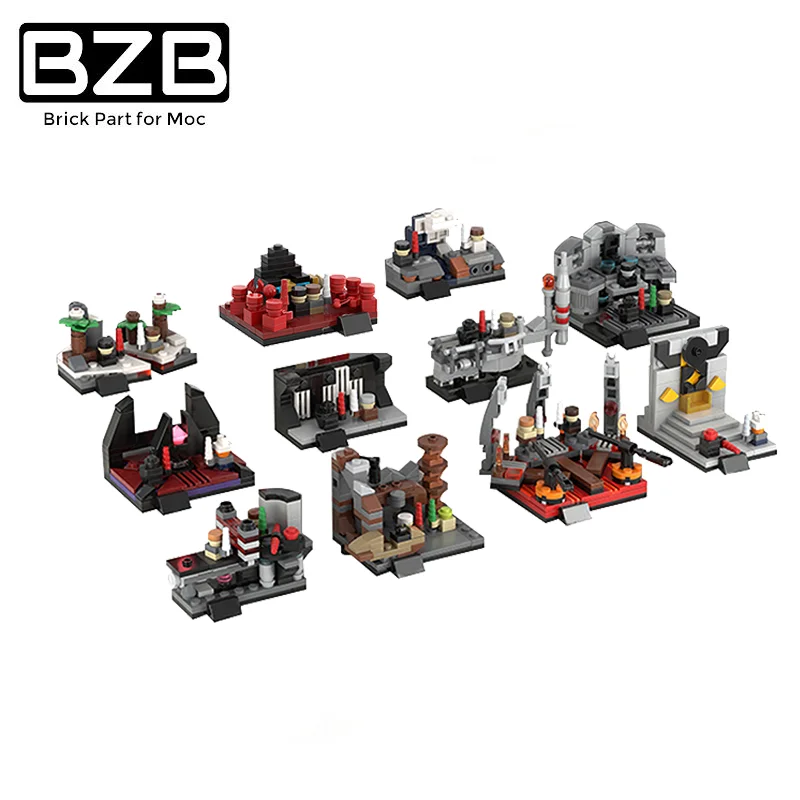 

BZB MOC миниатюрный световой меч, дуэль, креативная сцена, серия звезд, модель из строительных блоков, детские игрушки для мальчиков, сделай сам...