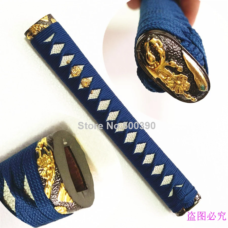 

HandMake High Quality Tsuka Handle For Japanese Sword Samurai Katana W Fuchi Kashira Menuki