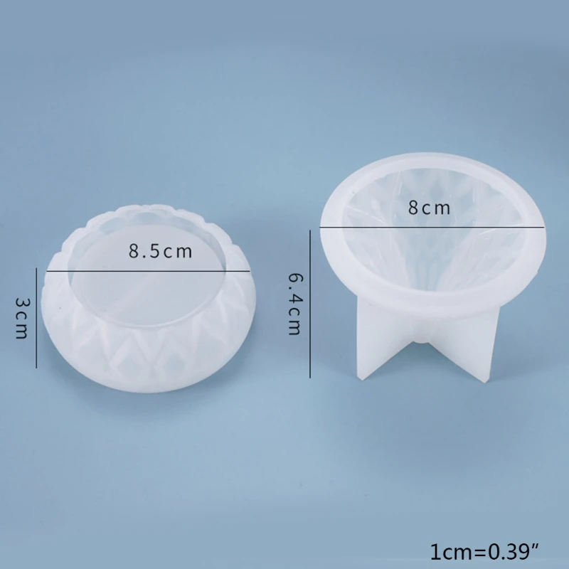

2021 New 1 Set Crystal Epoxy Resin DIY Mold Storage Box Container Casting Silicone Mould 2020 trend