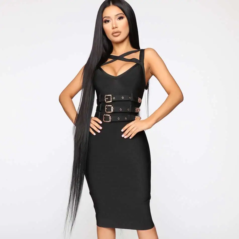 Новинка осени 2020 женское Бандажное платье на бретелях спагетти с V образным