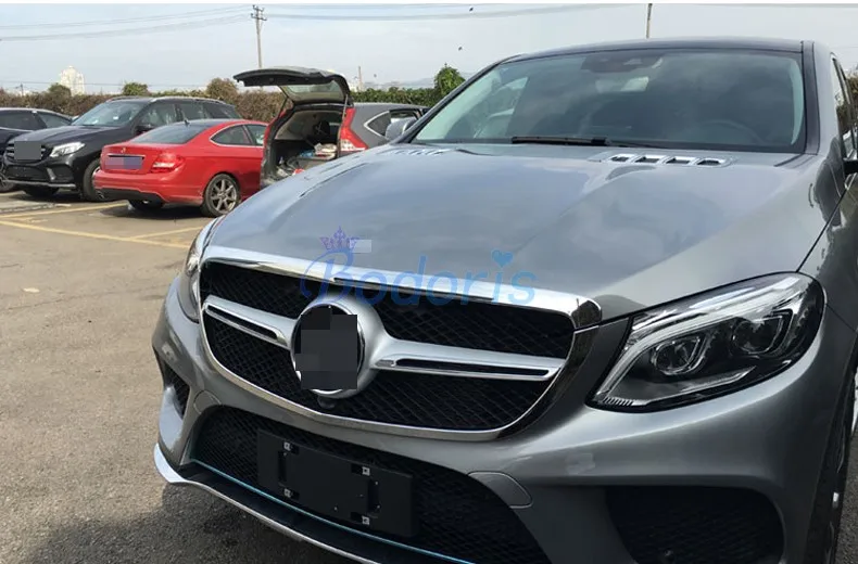 Накладка на переднюю решетку бампера для Mercedes Benz GLE 2015 2016 2017 купе SUV W166