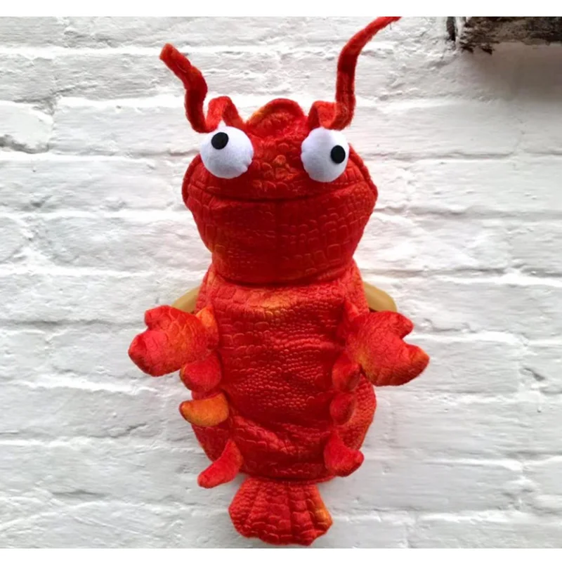 Зимняя одежда для собак на Хэллоуин костюм лобстера Рождественский комбинезон