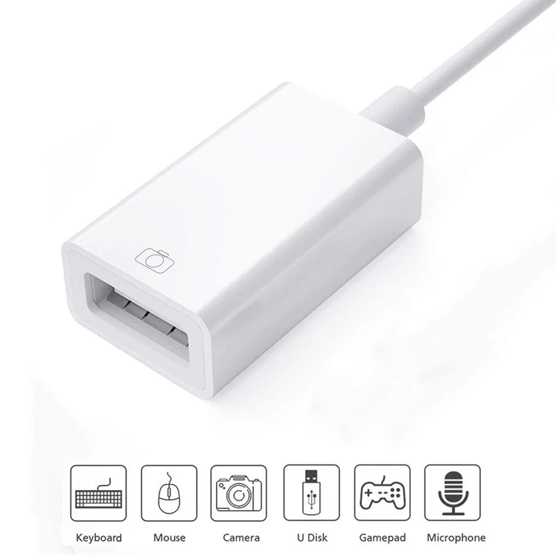 USB адаптер для камеры iPad iPhone к 3 0 гнездовой OTG Соединительный кабель клавиатуры