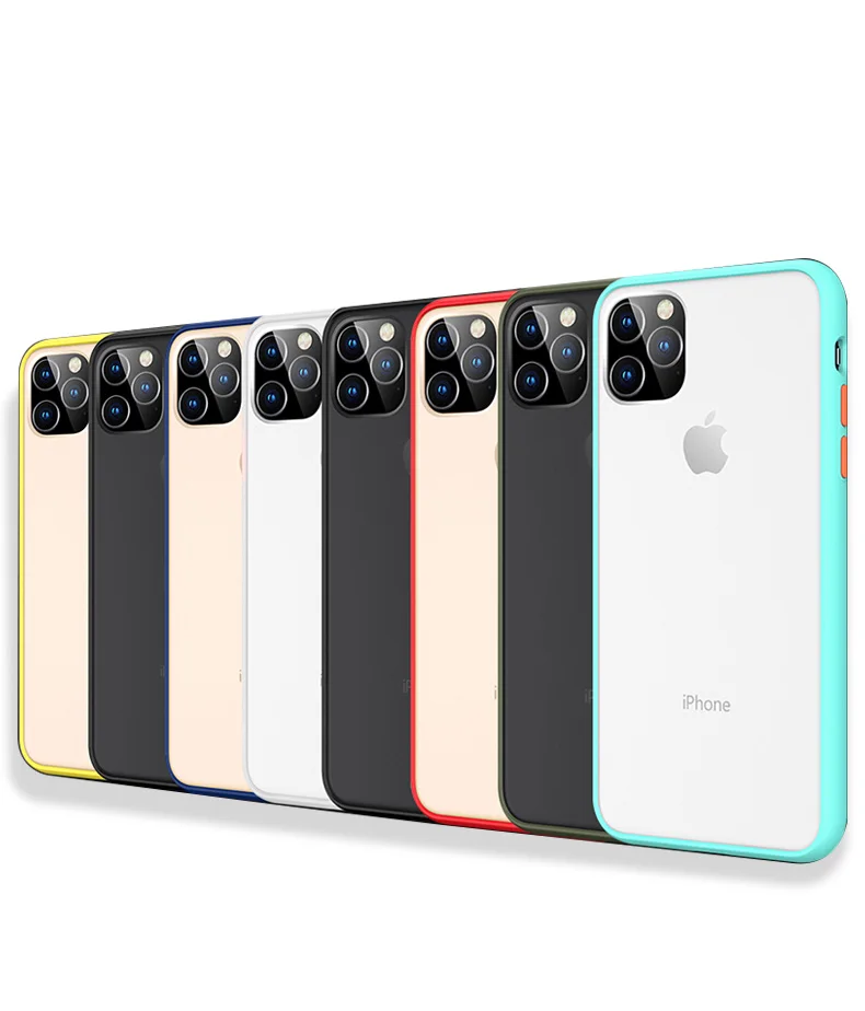 Полупрозрачный матовый чехол для iphone 11 Pro Max, силиконовый бронированный цветной Твердый чехол для iphone 7 8 plus x xs, чехлы для Max XR coque