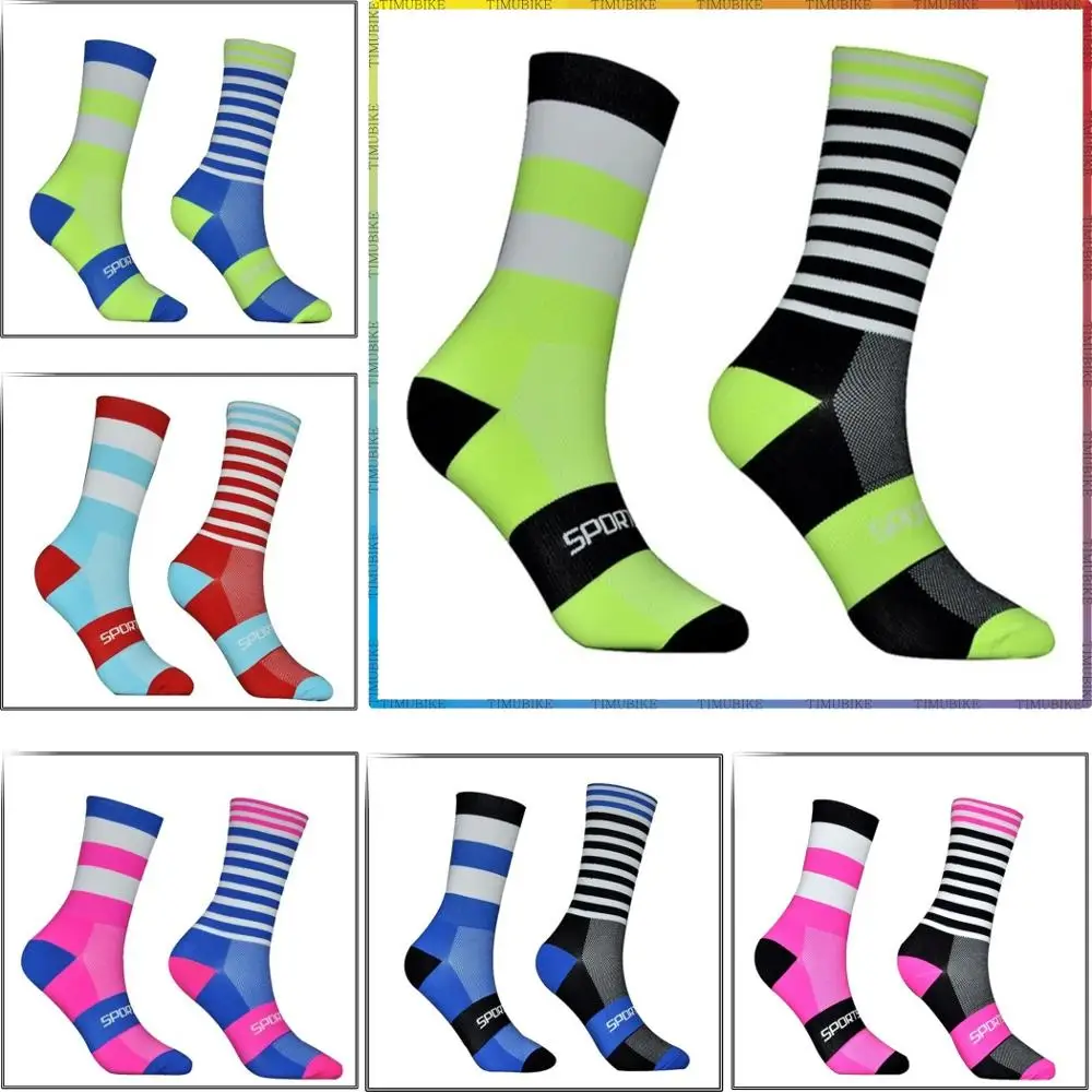 

Outdoor Sport Men Cycling Socks Comfortable Basketball Running Sports Socks High Quality MTB Road Bike Bicycle Socks 3 Colors