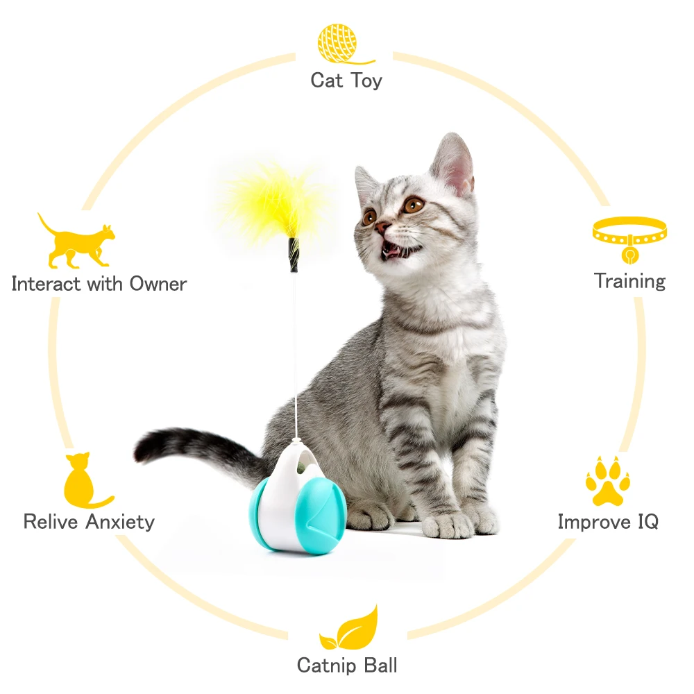 Неваляшка качели игрушки для кошек котенок интерактивный баланс автомобиль