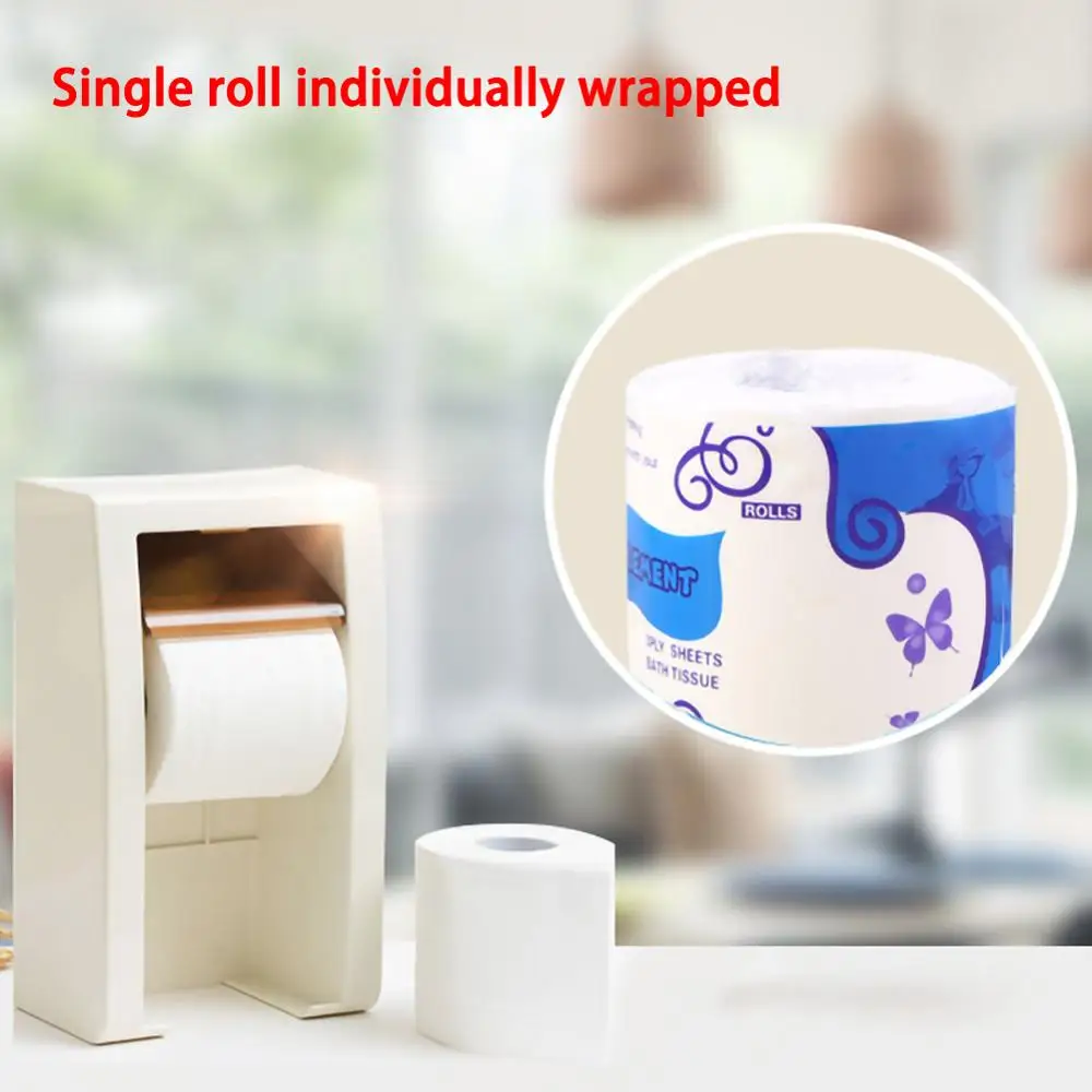 1 Roll Top Quality Jumbo Toilet Paper 3-Layer Native Wood Soft Pulp Home Rolling Strong Water Absorption | Красота и здоровье