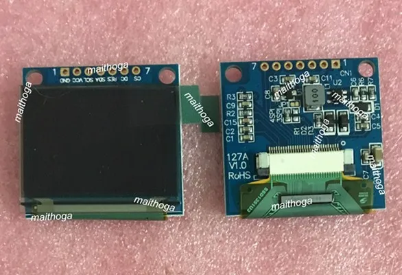 Полноцветный OLED экран 1 27 дюйма 7PIN SPI с адаптером платы SSD1351 привод IC 128*96|ic screen|ic pinic
