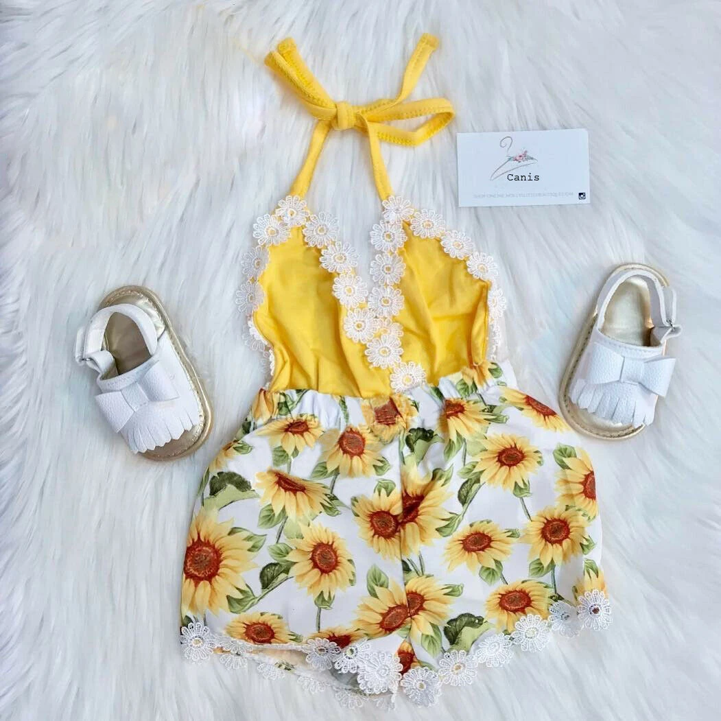 Pudcoco летняя одежда для новорожденных девочек кружевной комбинезон без рукавов с