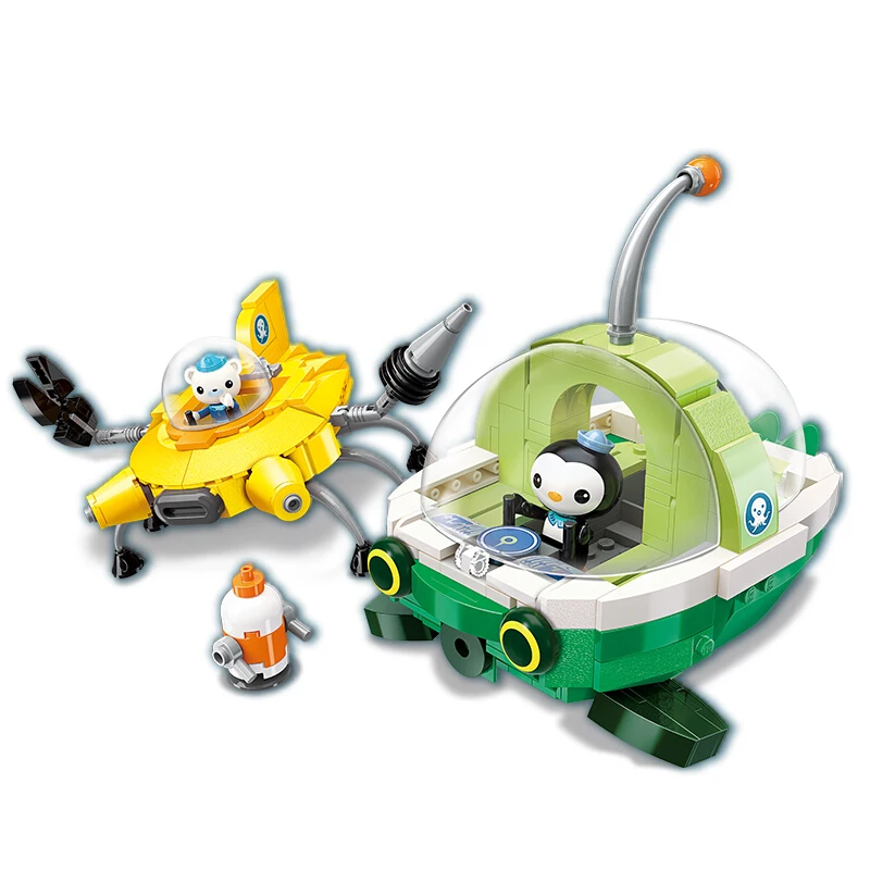 

NEW Submarine Shark Boat Anime Figures Octopus Fort Underwater World Building Blocks Duplo Octonauts Bricks Birthday Toy Gift